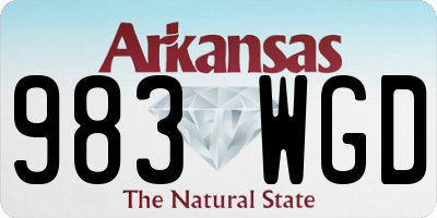 AR license plate 983WGD