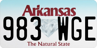 AR license plate 983WGE