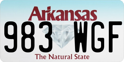 AR license plate 983WGF