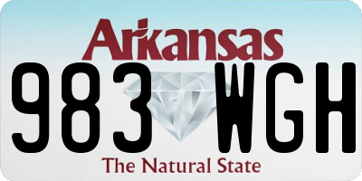 AR license plate 983WGH