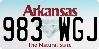 AR license plate 983WGJ