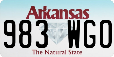 AR license plate 983WGO