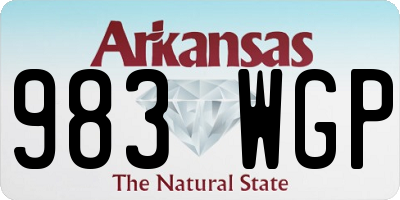 AR license plate 983WGP
