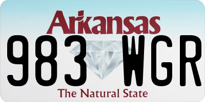 AR license plate 983WGR