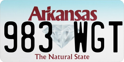 AR license plate 983WGT