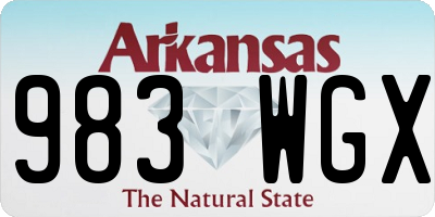 AR license plate 983WGX