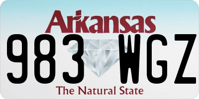 AR license plate 983WGZ