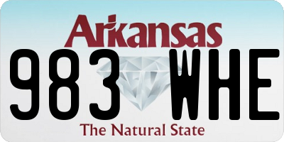 AR license plate 983WHE
