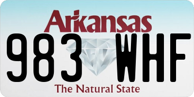 AR license plate 983WHF