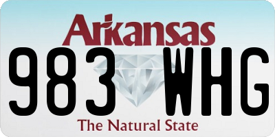 AR license plate 983WHG