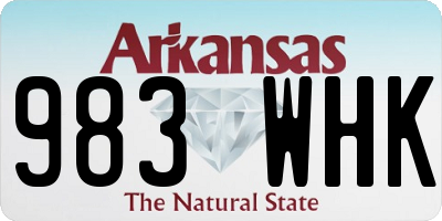 AR license plate 983WHK