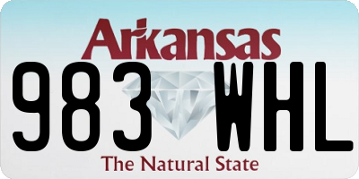 AR license plate 983WHL
