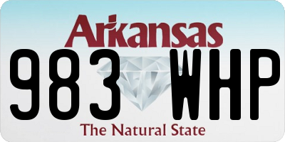 AR license plate 983WHP