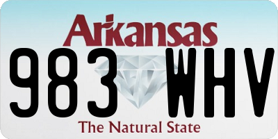AR license plate 983WHV