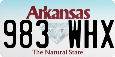 AR license plate 983WHX
