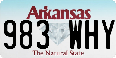 AR license plate 983WHY