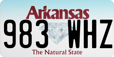 AR license plate 983WHZ