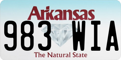 AR license plate 983WIA