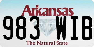 AR license plate 983WIB