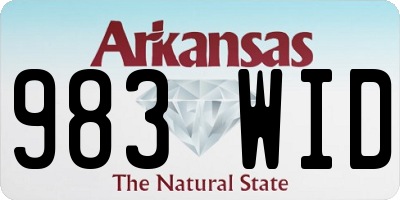 AR license plate 983WID