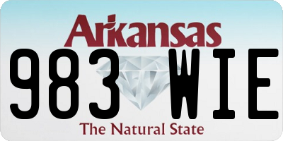 AR license plate 983WIE