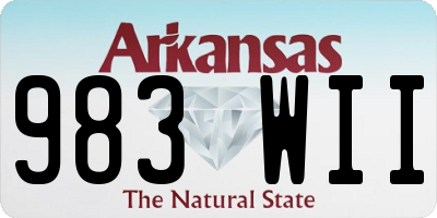 AR license plate 983WII