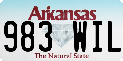 AR license plate 983WIL