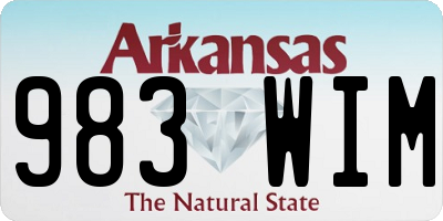 AR license plate 983WIM