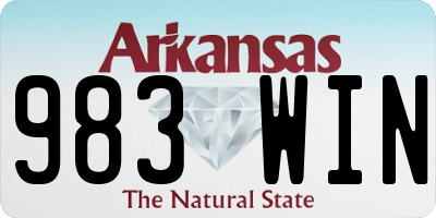 AR license plate 983WIN
