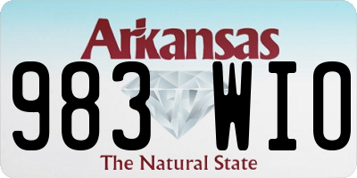 AR license plate 983WIO