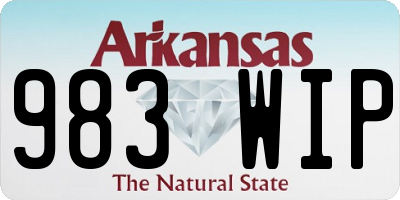 AR license plate 983WIP