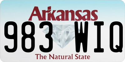 AR license plate 983WIQ