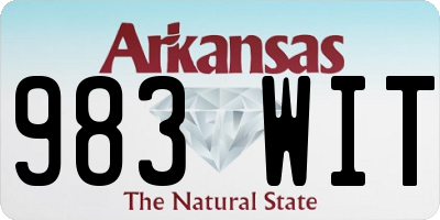AR license plate 983WIT