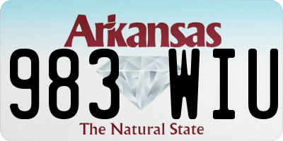AR license plate 983WIU