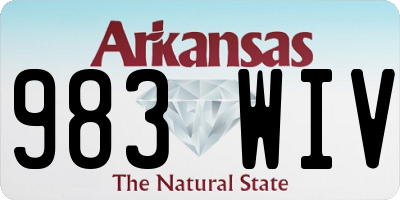 AR license plate 983WIV