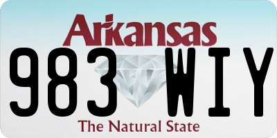 AR license plate 983WIY