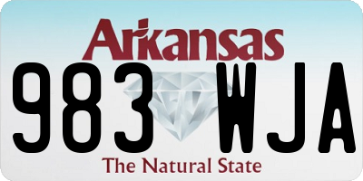 AR license plate 983WJA