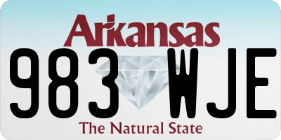 AR license plate 983WJE