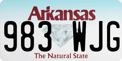 AR license plate 983WJG