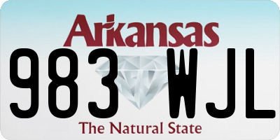 AR license plate 983WJL