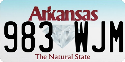 AR license plate 983WJM