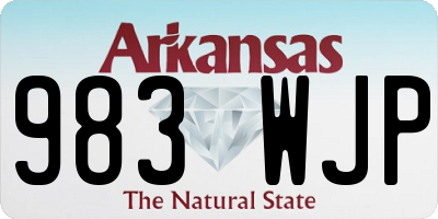 AR license plate 983WJP