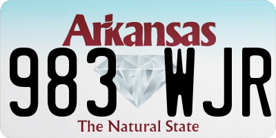 AR license plate 983WJR