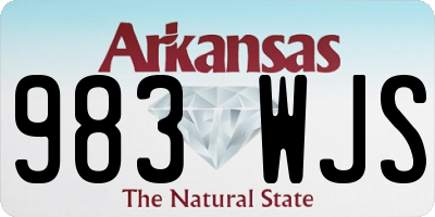 AR license plate 983WJS