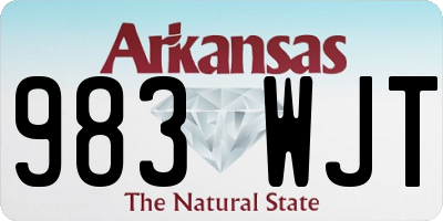 AR license plate 983WJT
