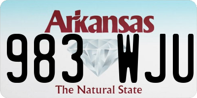 AR license plate 983WJU