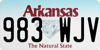 AR license plate 983WJV