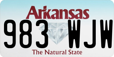 AR license plate 983WJW