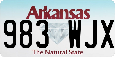 AR license plate 983WJX