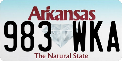 AR license plate 983WKA